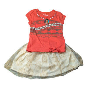 Disney - Moana - Tee and Skirt Outfit - Size 5T - Cute for dress up or an outfit
